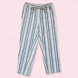 Sundance Dylan Linen Blend Joshua Pant with Pinstripes
